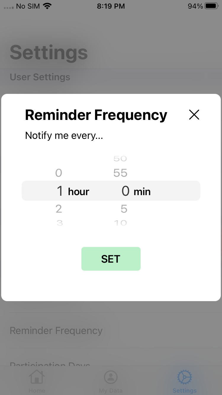 reminder frequency