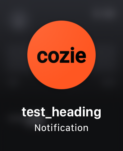 Screenshot of push notification on Apple Watch